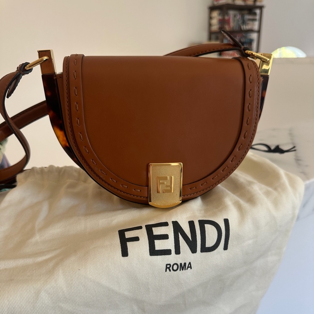 Fendi Moonlight Flap Bag Leather with Plexiglass Detail